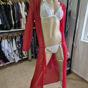 Home bata de gasa maxi larga